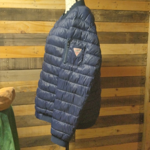 Unisex ,Guess , Navy,  light weight puffer jacket size XXL fits like XL - Picture 4 of 7